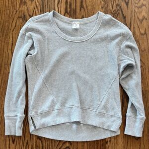 Offline: Gray Waffle Knit Sweater